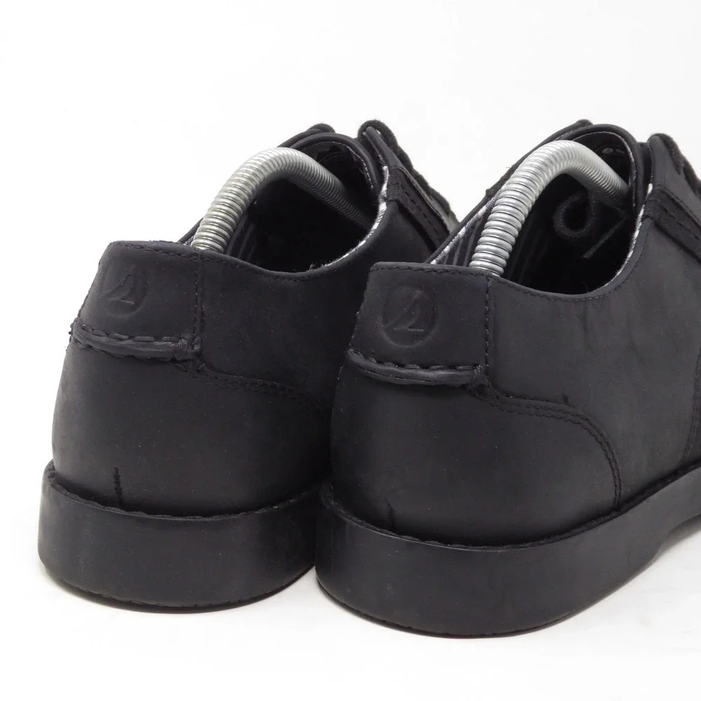 Sperry Mens Newman Oxford Shoes Black Leather Lace Up 9.5